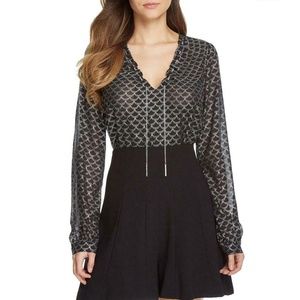 Michael Kors Tops - NWT Michael Kors Black Silver Blouse Michael Kors Tops - NWT Michael Kors Black Silver Blouse